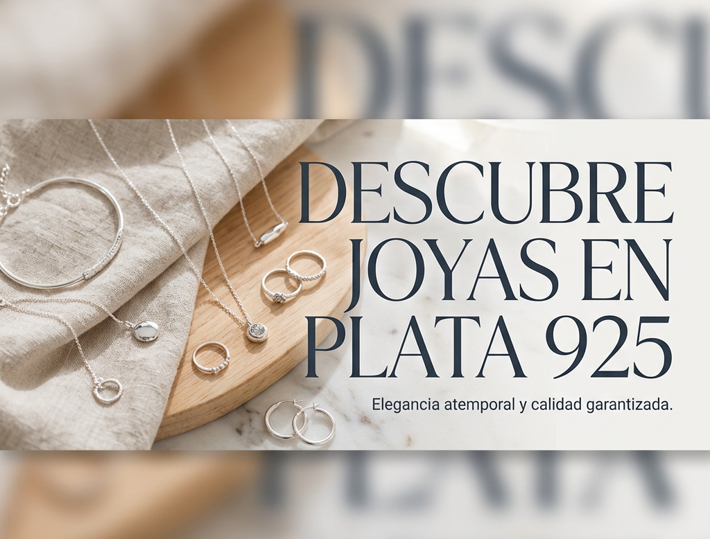 925 sterling silver rings, necklaces, bracelets, and earrings displayed on beige fabric and wooden board
